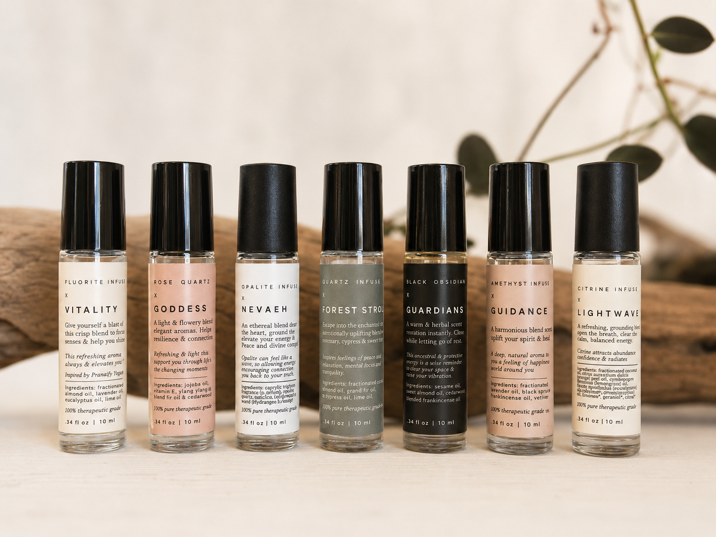 Forest Stroll | Crystal-Infused Essential Oil Roller