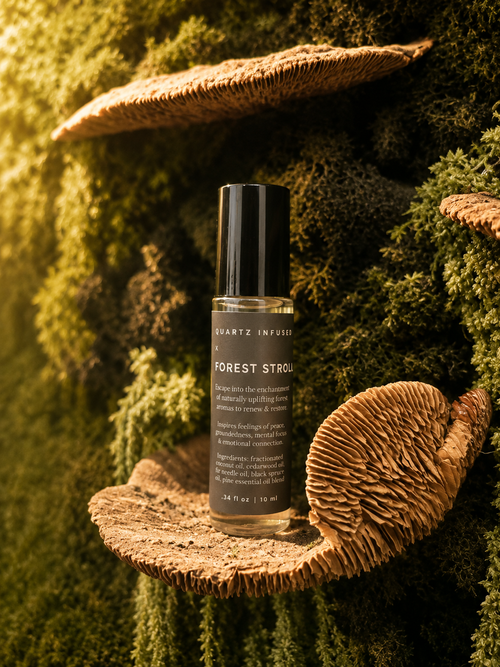Forest Stroll | Crystal-Infused Essential Oil Roller